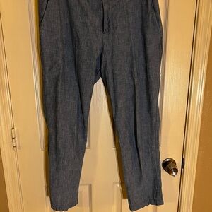 GAP Girlfriend Khaki Straight Leg Denim Pants - Blue